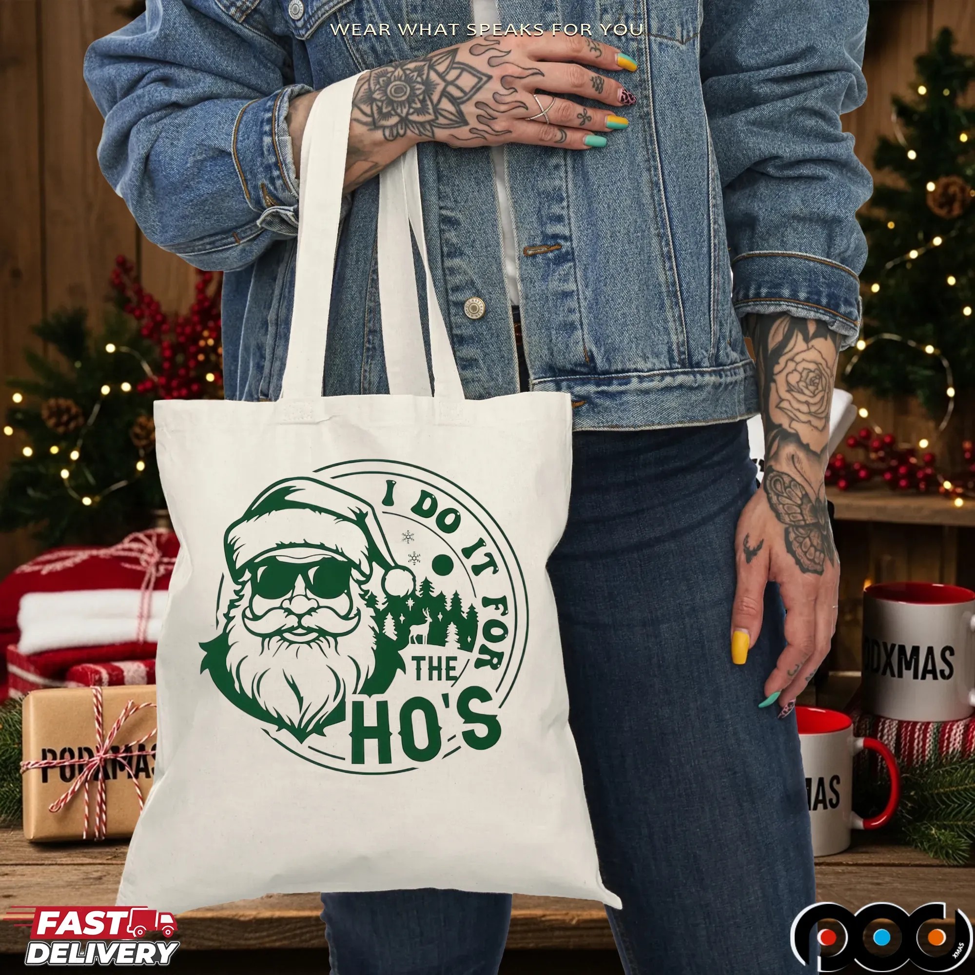 Santa Claus I Do It For The Ho's Christmas T Shirt