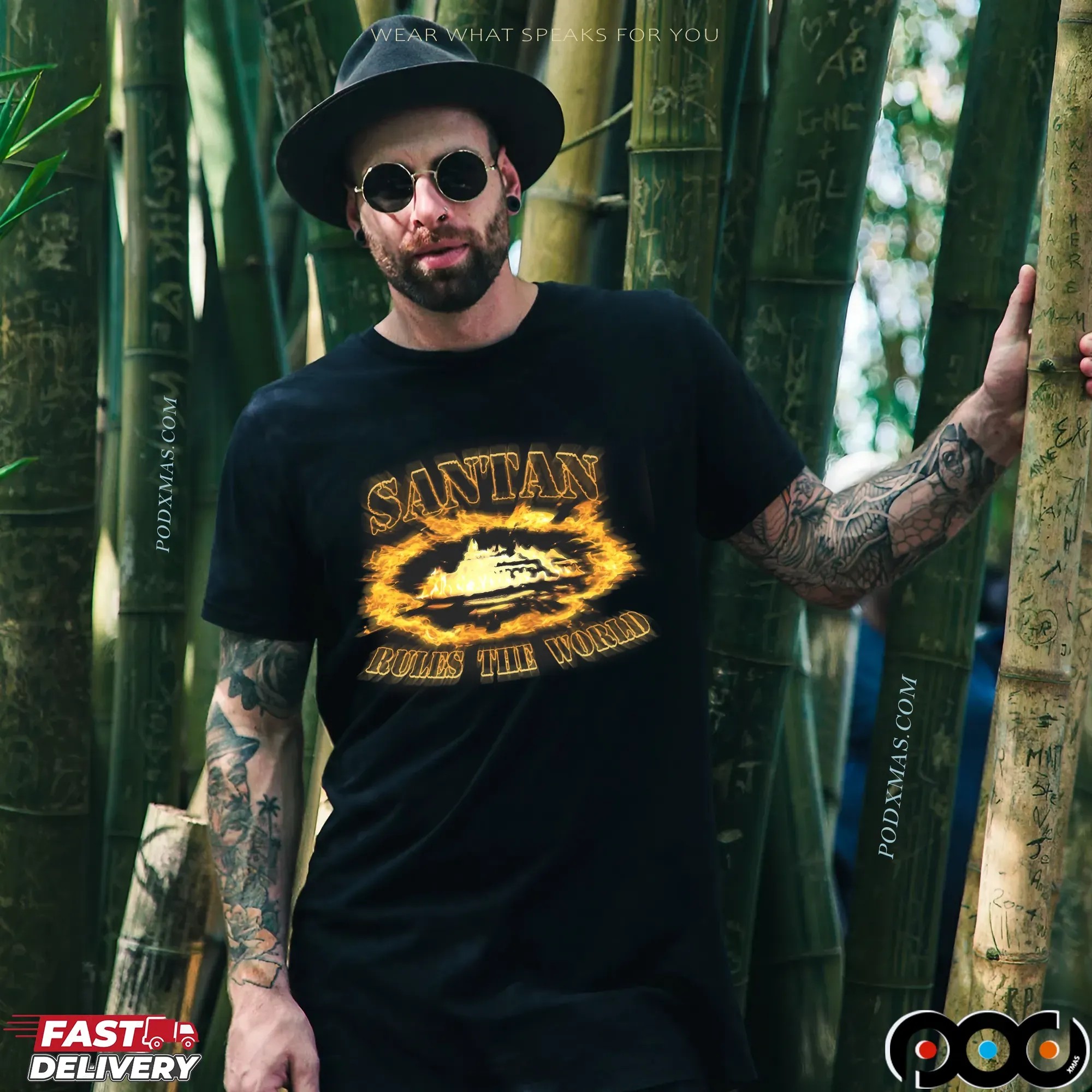Santan Dave Alcatraz Corteiz Rules The World T Shirt