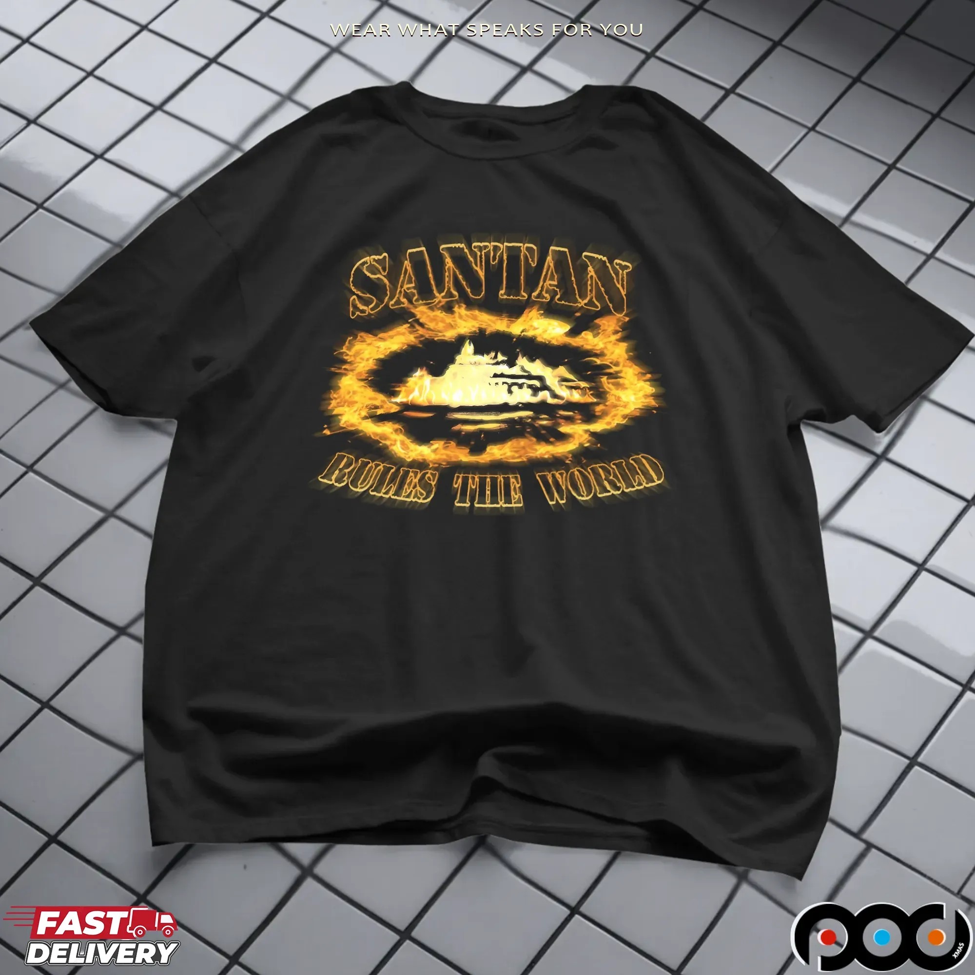 Santan Dave Alcatraz Corteiz Rules The World T Shirt