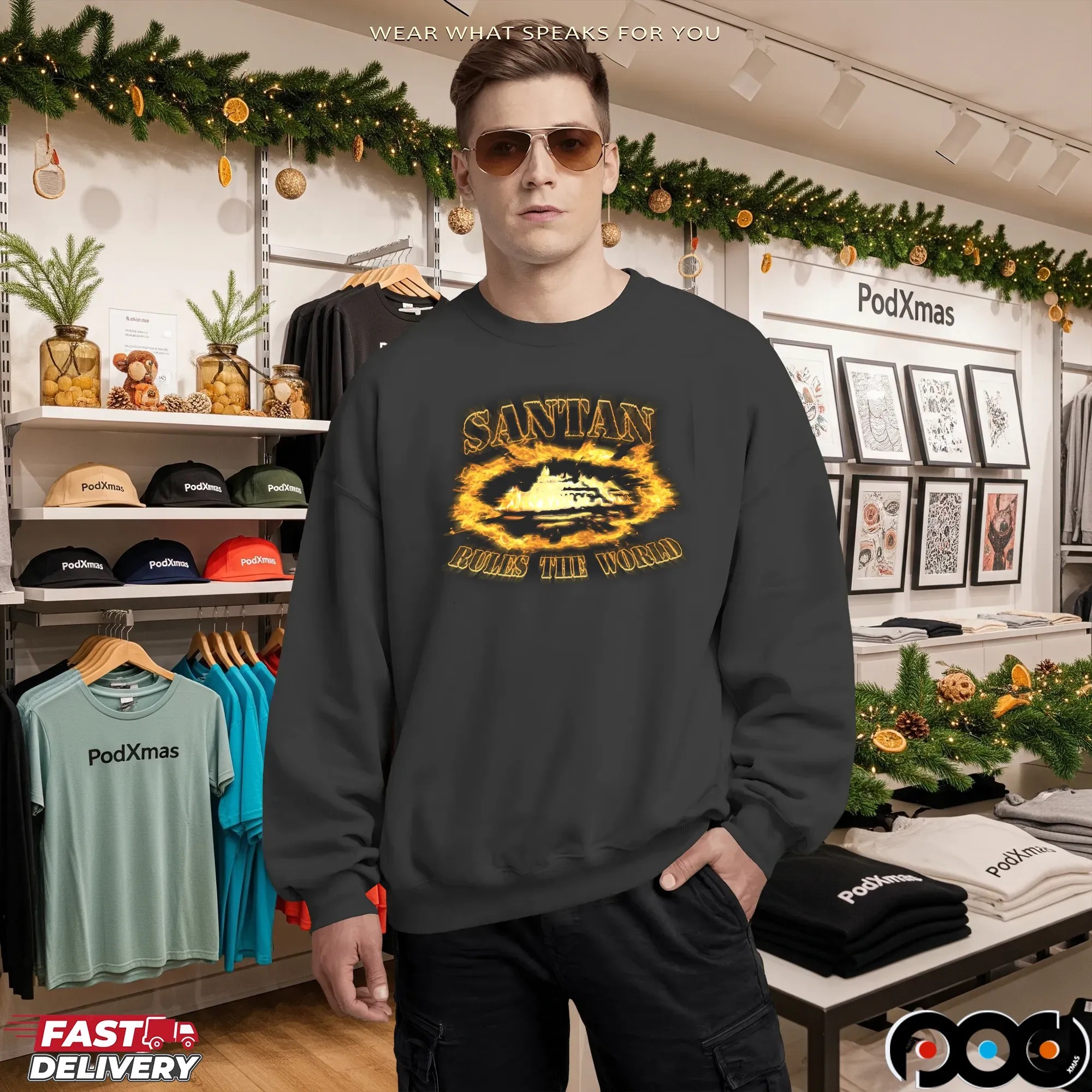 Santan Dave Alcatraz Corteiz Rules The World T Shirt