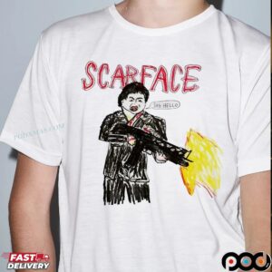 Scarface Tony Montana Say Hello To My Little Friend T Shirt