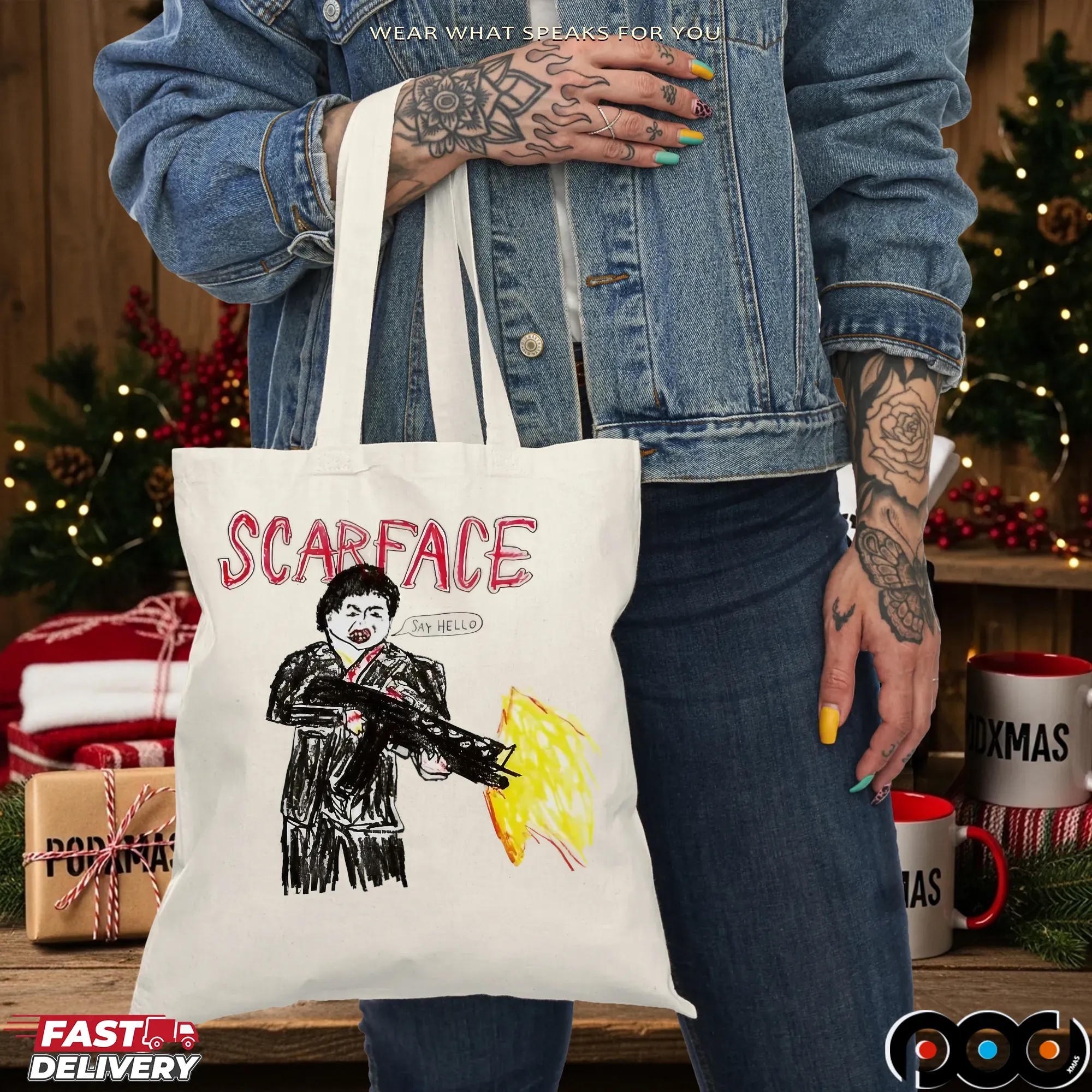 Scarface Tony Montana Say Hello To My Little Friend T Shirt