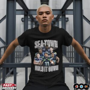 Seahawks Sea Town Hold It Down Blinged Out Vintage Bootleg T Shirt