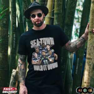 Seahawks Sea Town Hold It Down Blinged Out Vintage Bootleg T Shirt