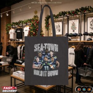Seahawks Sea Town Hold It Down Blinged Out Vintage Bootleg T Shirt