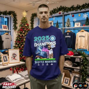 Seattle Mariners 2025 AL West Division Champions October Bound T Shirt