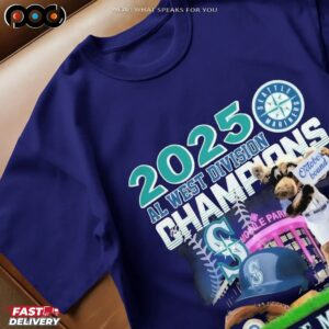 Seattle Mariners 2025 AL West Division Champions October Bound T Shirt