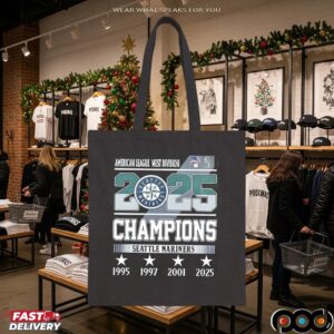 Seattle Mariners 4x Champions 2025 Al West Players Number And Name T Shirt