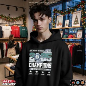 Seattle Mariners 4x Champions 2025 Al West Players Number And Name T Shirt