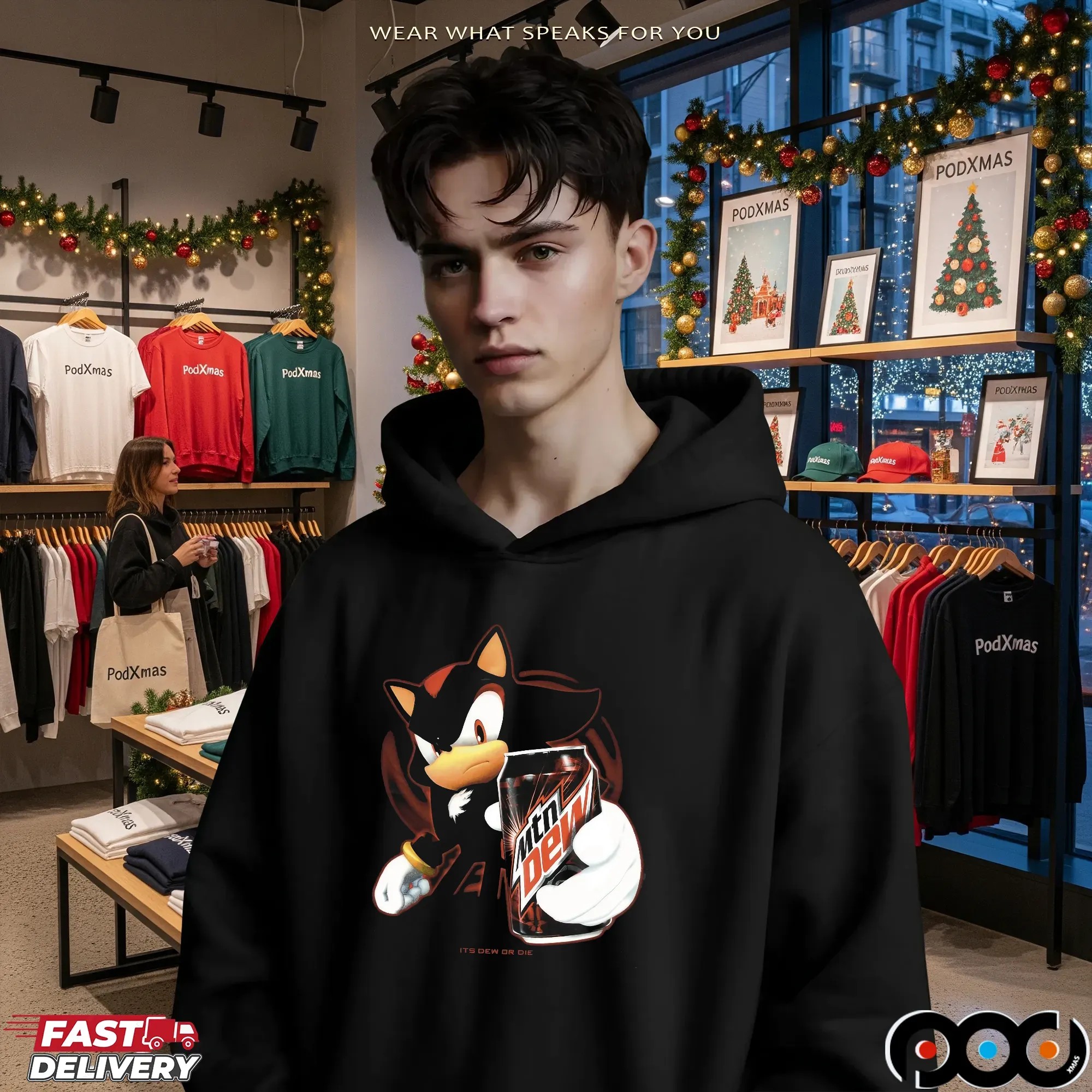 Shadow The Hedgehog Mtn Dew Energy Its Dew Or Die Sonic Mashup T Shirt