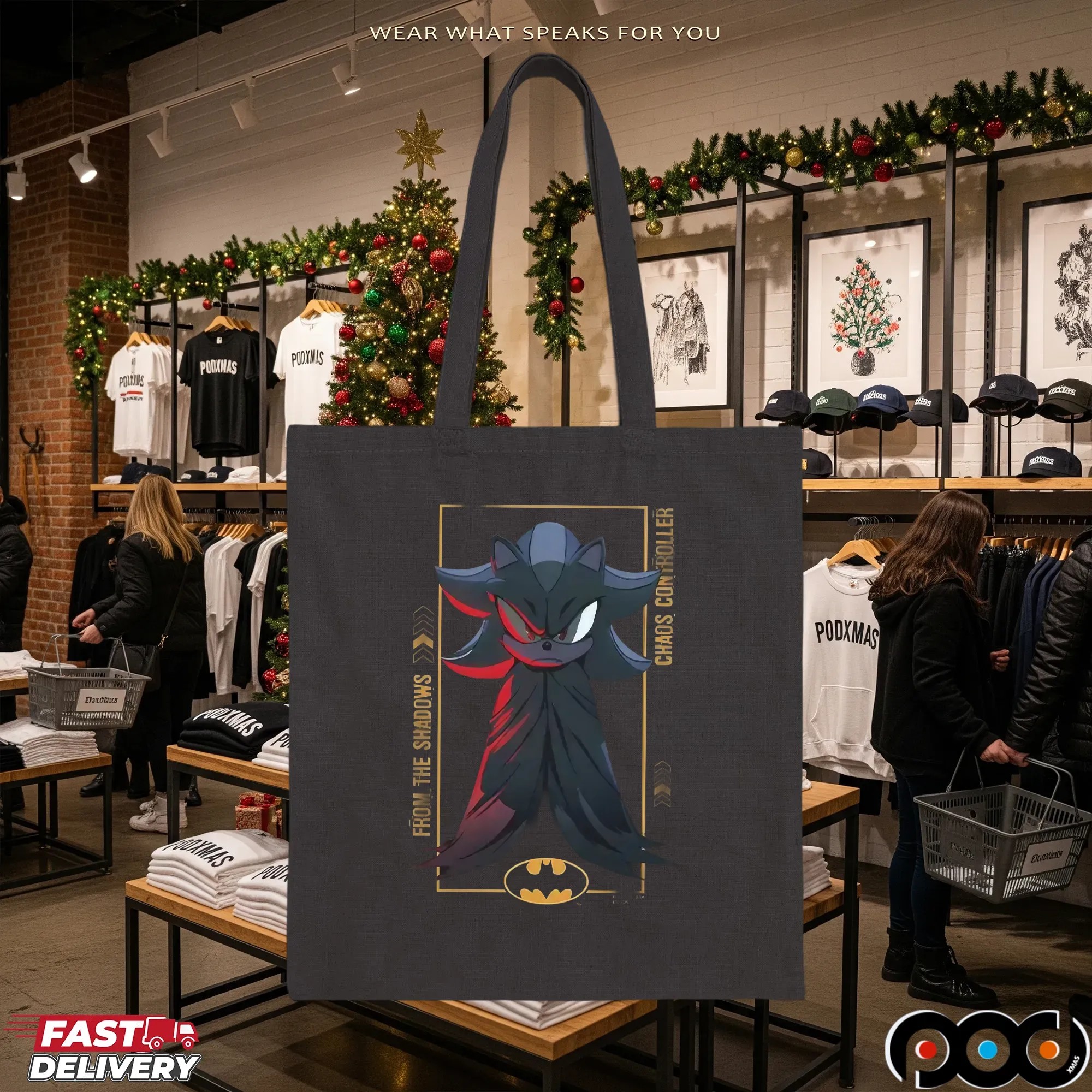 Shadow The Hedgehog and Batman From The Shadows Chaos Controller Mashup T Shirt