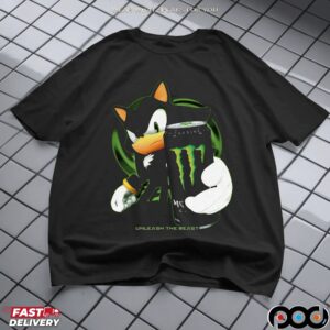 Shadow the Hedgehog x Monster Energy Unleash the Beast Parody T Shirt