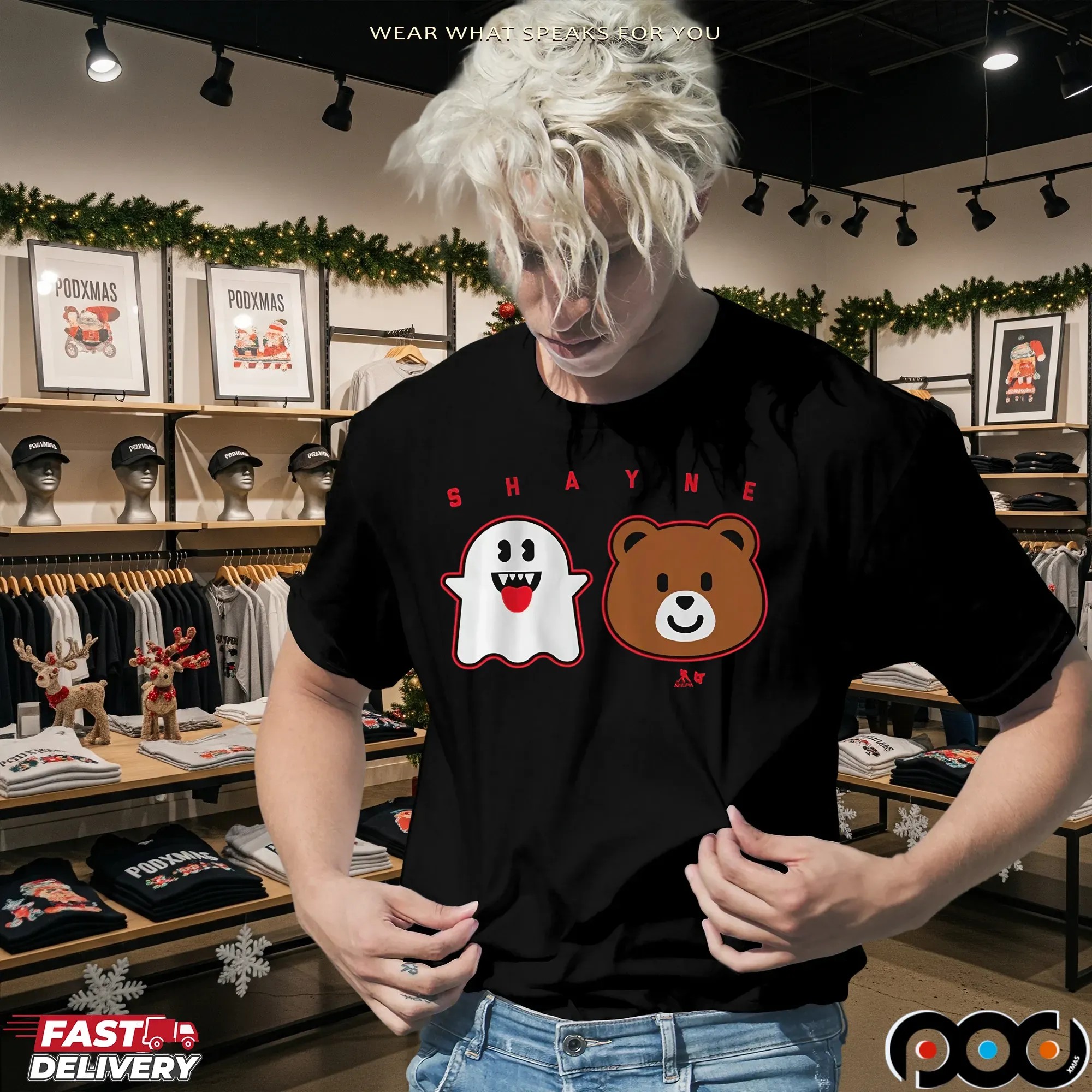 Shayne Gostisbehere Ghost Bear Carolina Hurricanes Hockey Halloween Spooky Season T Shirt
