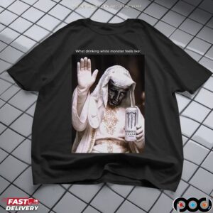 Silver Mask King Baldwin IV Leper King What Drinking White Monster Energy Feels Like Meme T Shirt