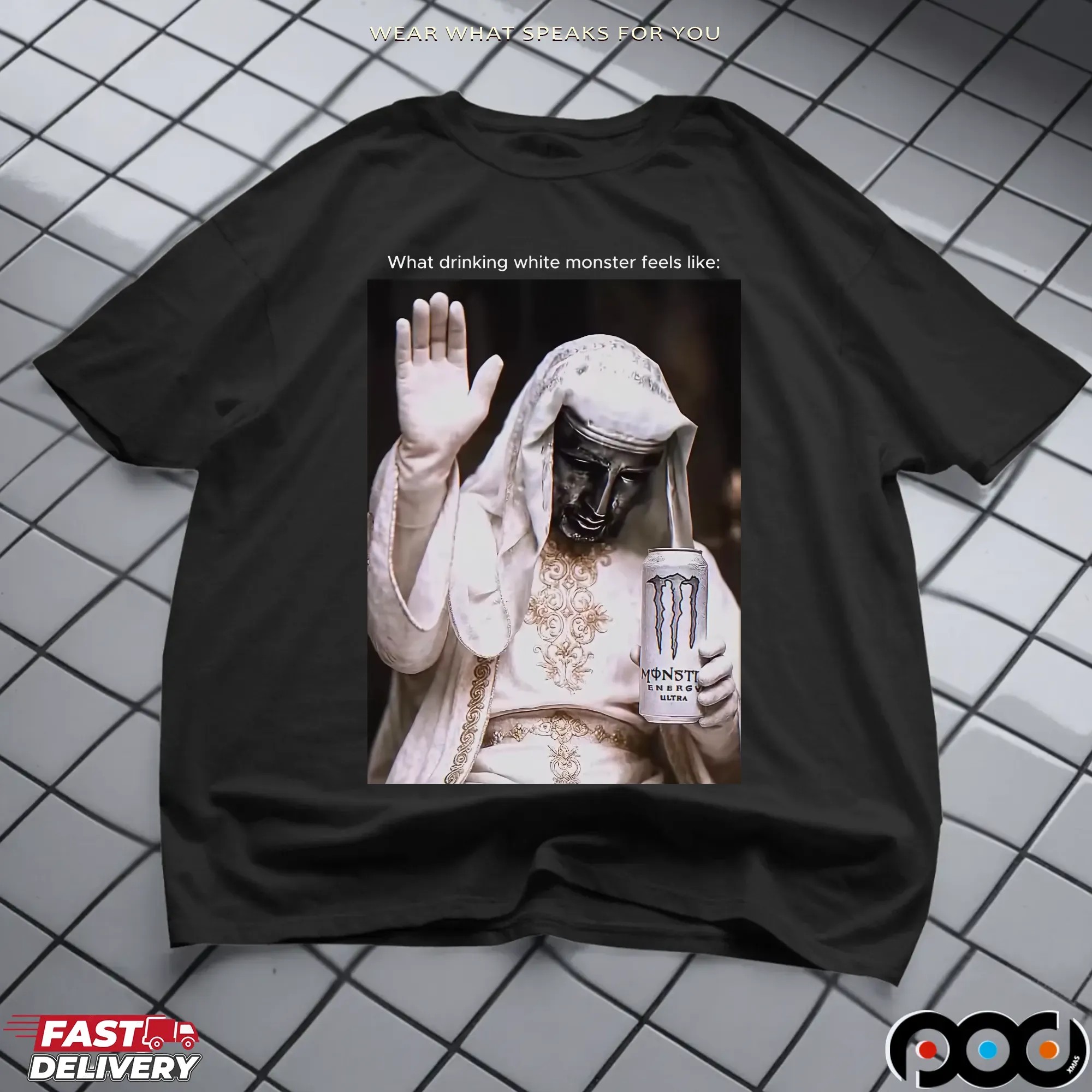 Silver Mask King Baldwin IV Leper King What Drinking White Monster Energy Feels Like Meme T Shirt