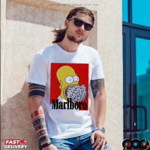 Simpson Homer Marlboro Cigarette Cartoon T Shirt