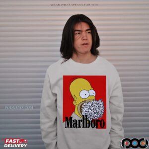 Simpson Homer Marlboro Cigarette Cartoon T Shirt