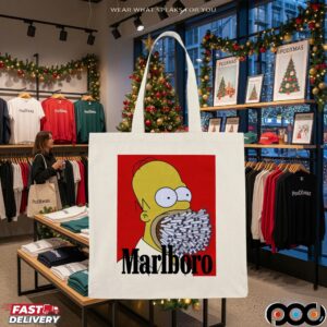 Simpson Homer Marlboro Cigarette Cartoon T Shirt