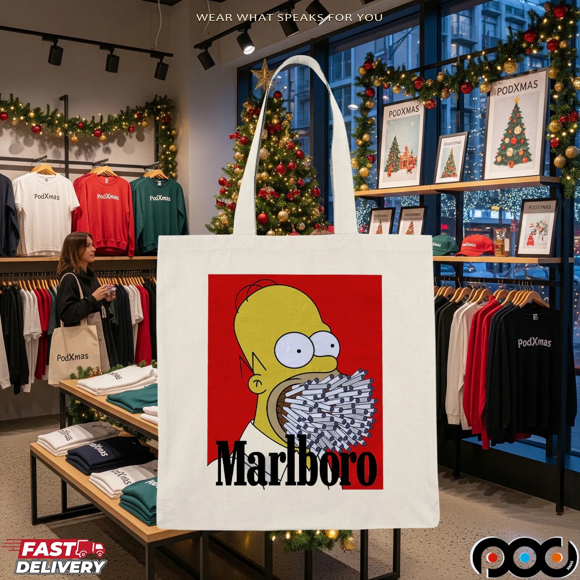 Simpson Homer Marlboro Cigarette Cartoon T Shirt