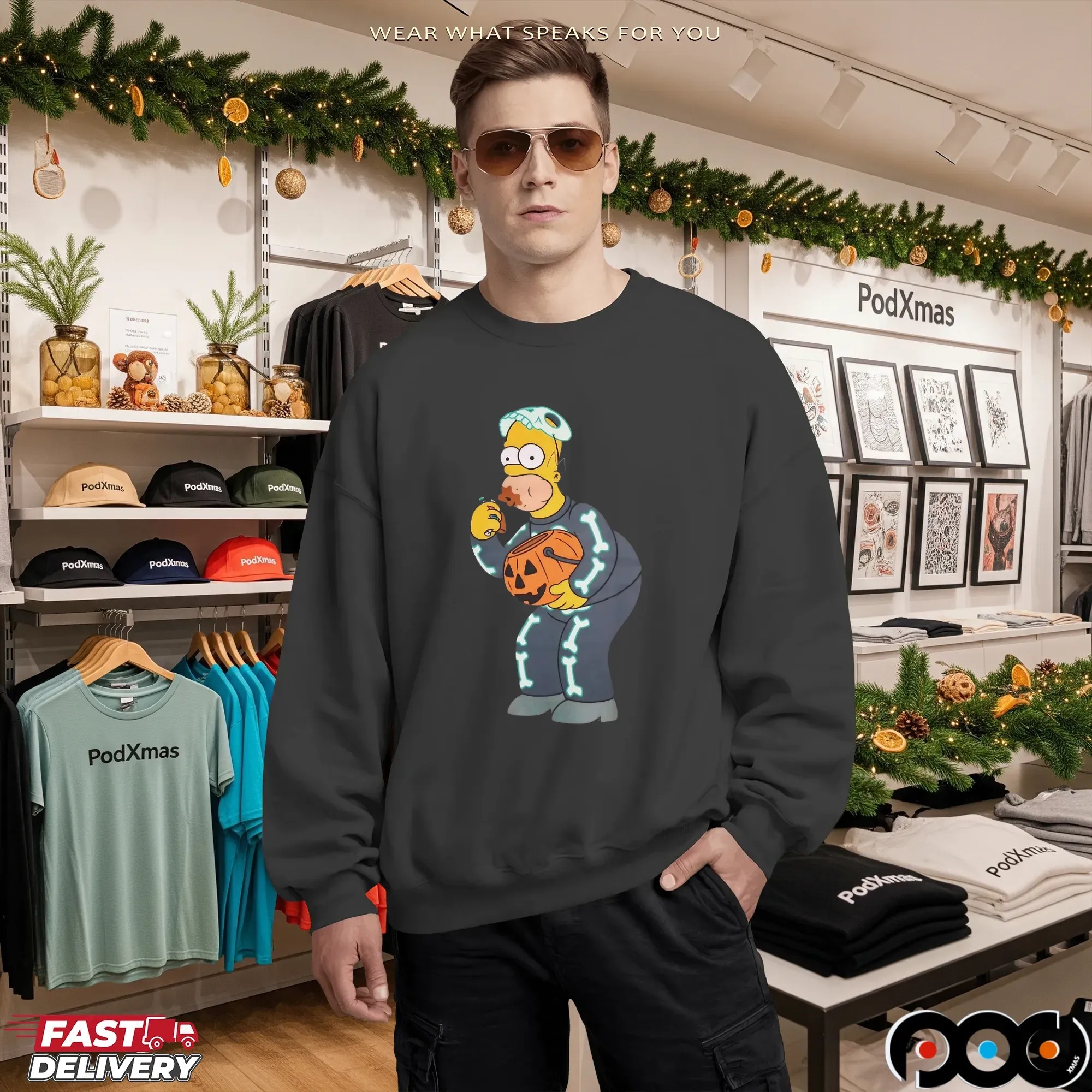 Simpsons Homer Candy Feast Treehouse of Horror Halloween Spooky Meme T Shirt