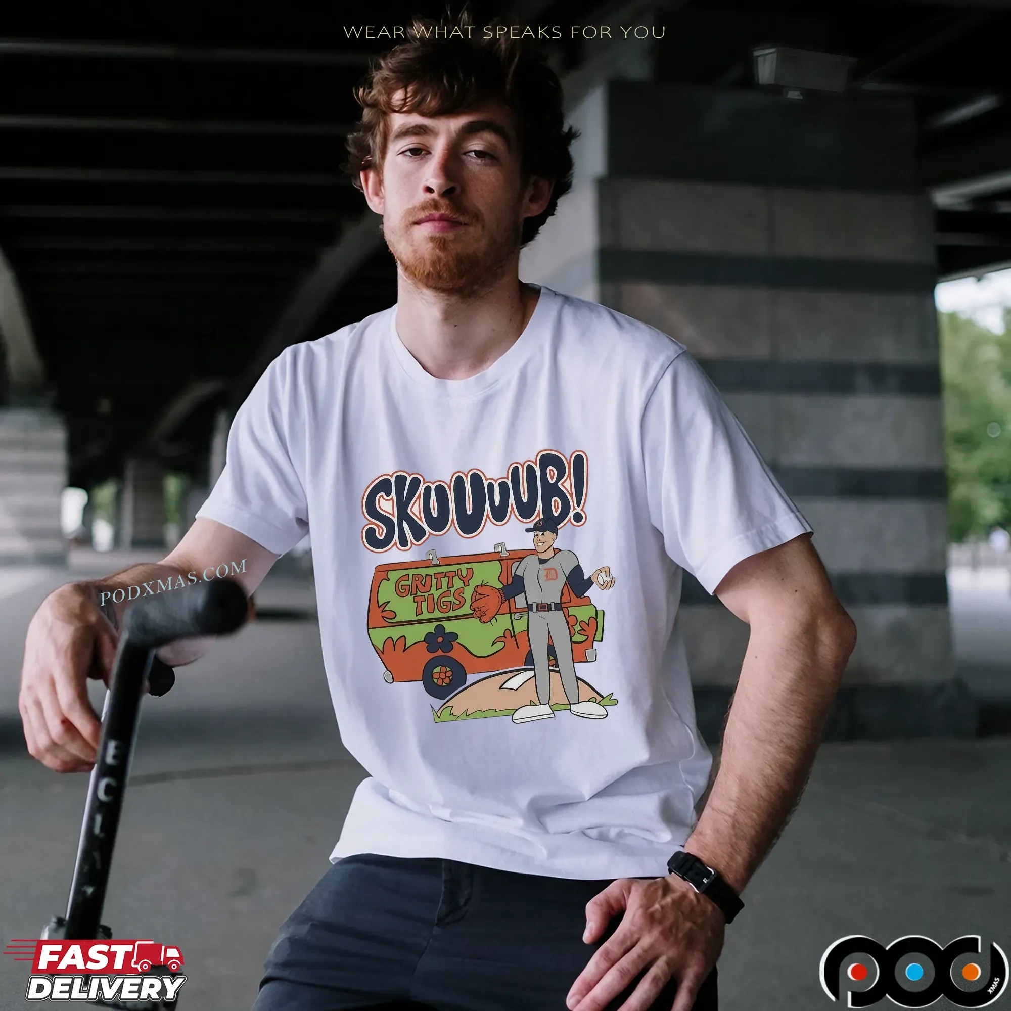 Skuuuub Tarik Skubal Detroit Tigers Gritty Tigs T Shirt