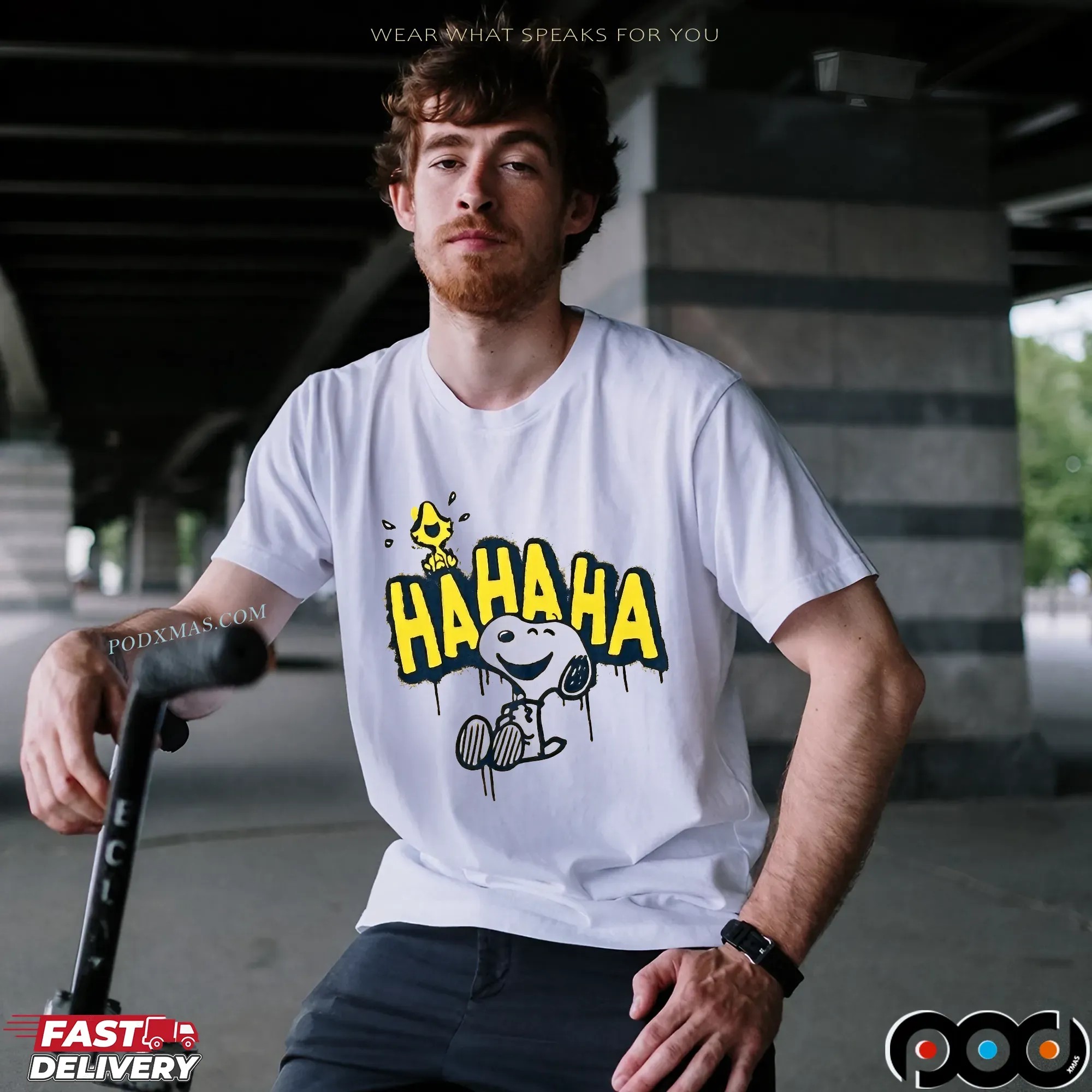 Snoopy And Woodstock Hahaha Meme T Shirt