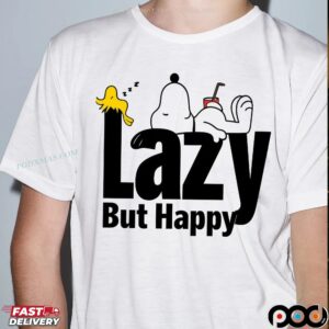 Snoopy And Woodstock Lazy But Happy Meme T Shirt