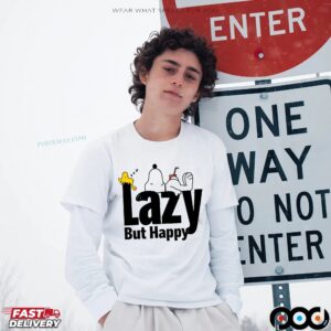 Snoopy And Woodstock Lazy But Happy Meme T Shirt