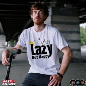 Snoopy And Woodstock Lazy But Happy Meme T Shirt