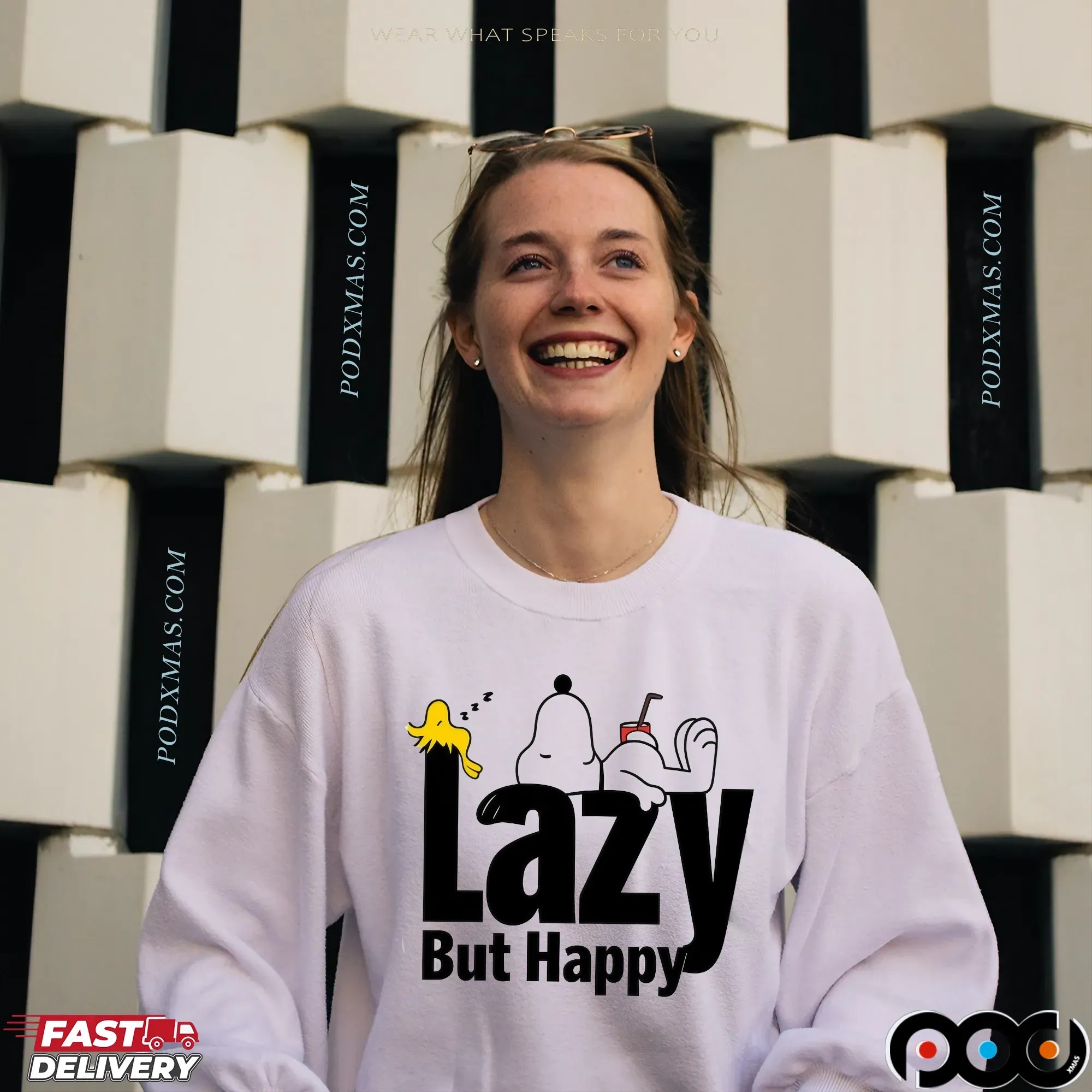 Snoopy And Woodstock Lazy But Happy Meme T Shirt