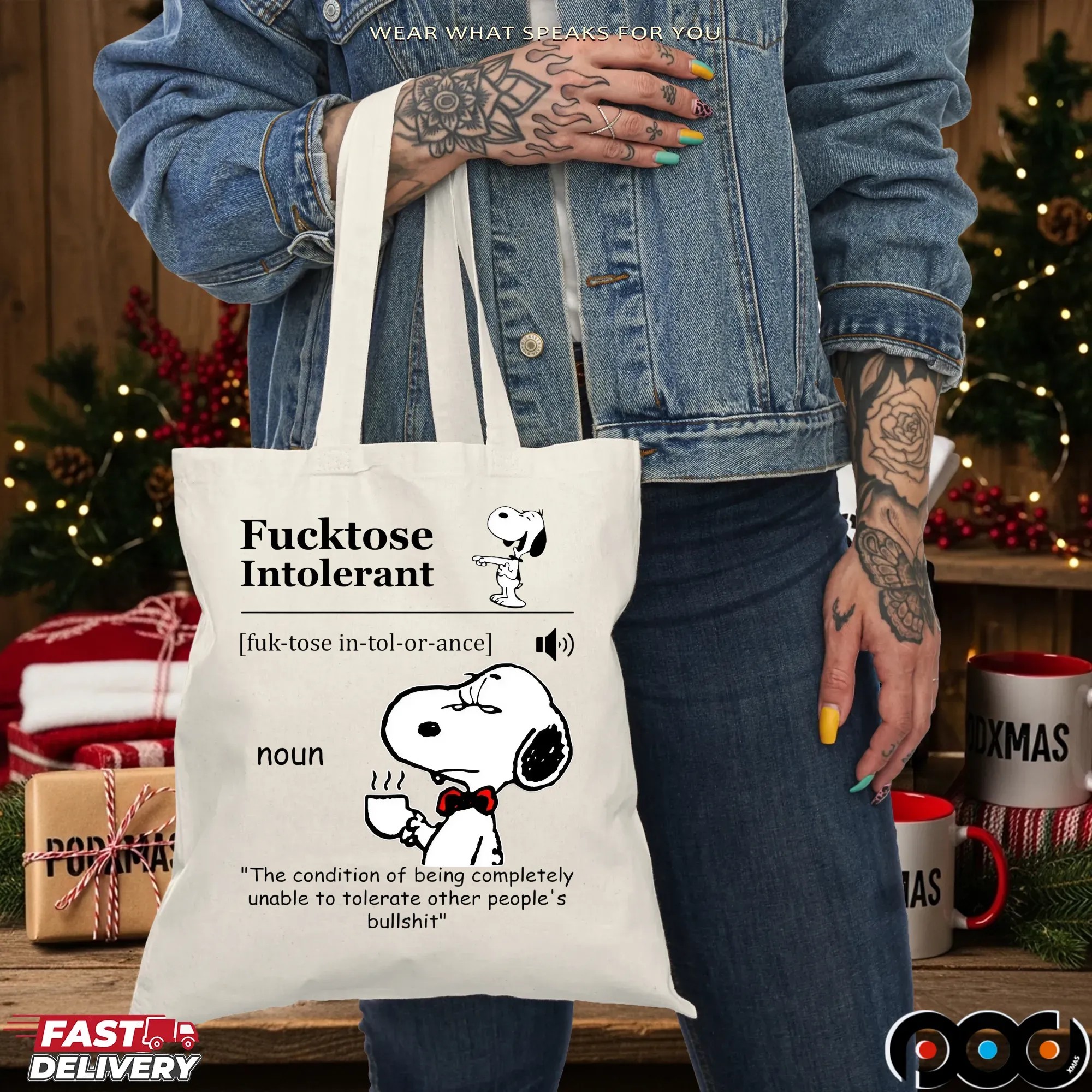 Snoopy Fucktose Intolerant Definition Noun The Condition Of Being Completely Unable To Tolerate Other People's Bullshit T Shirt