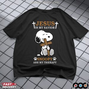 Snoopy Jesus Is My Savior Snoopy Are My Therapy T Shirt