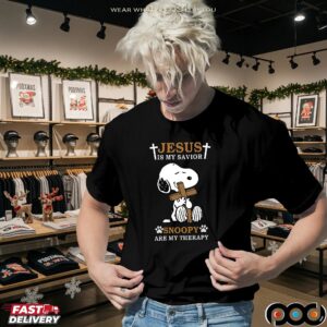Snoopy Jesus Is My Savior Snoopy Are My Therapy T Shirt