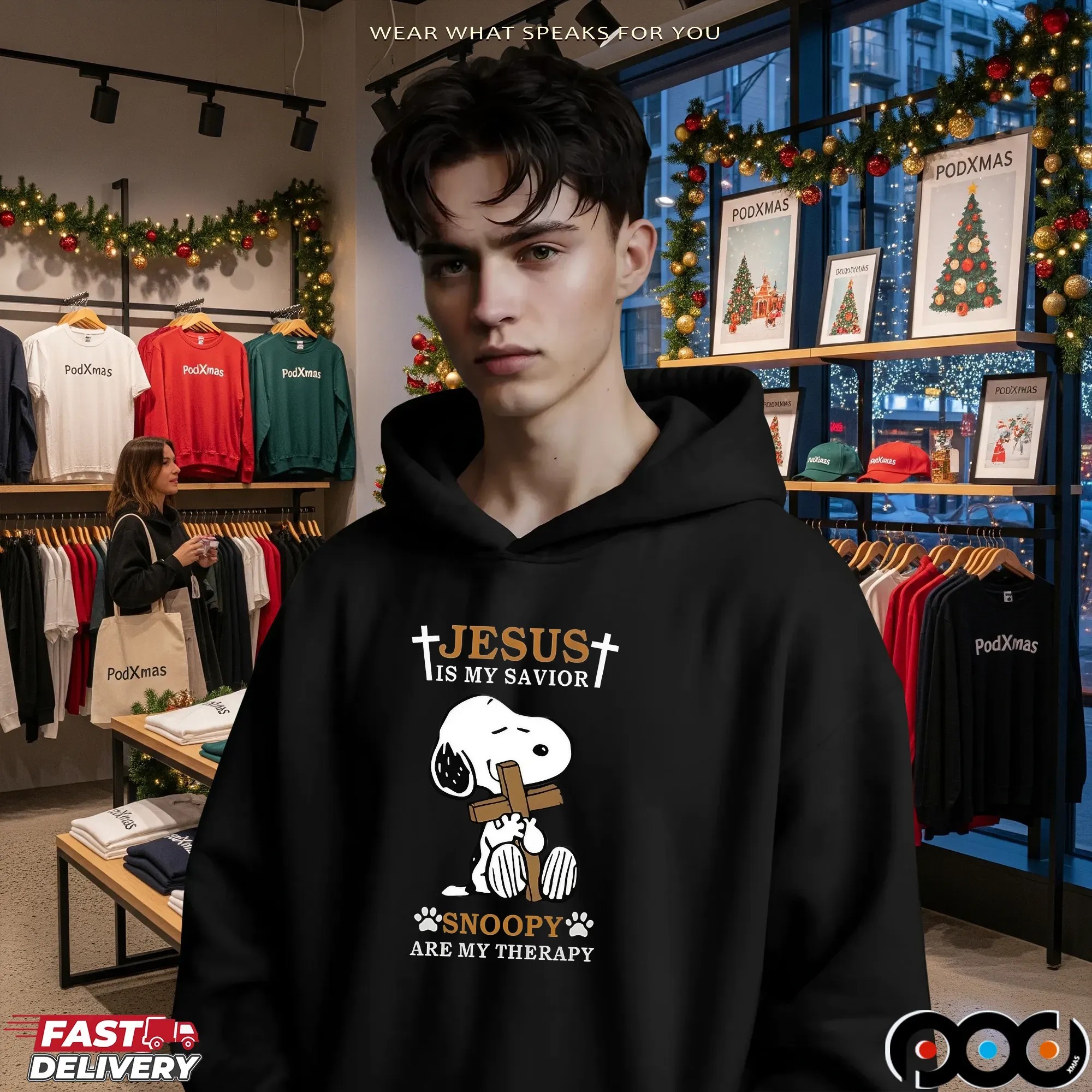 Snoopy Jesus Is My Savior Snoopy Are My Therapy T Shirt