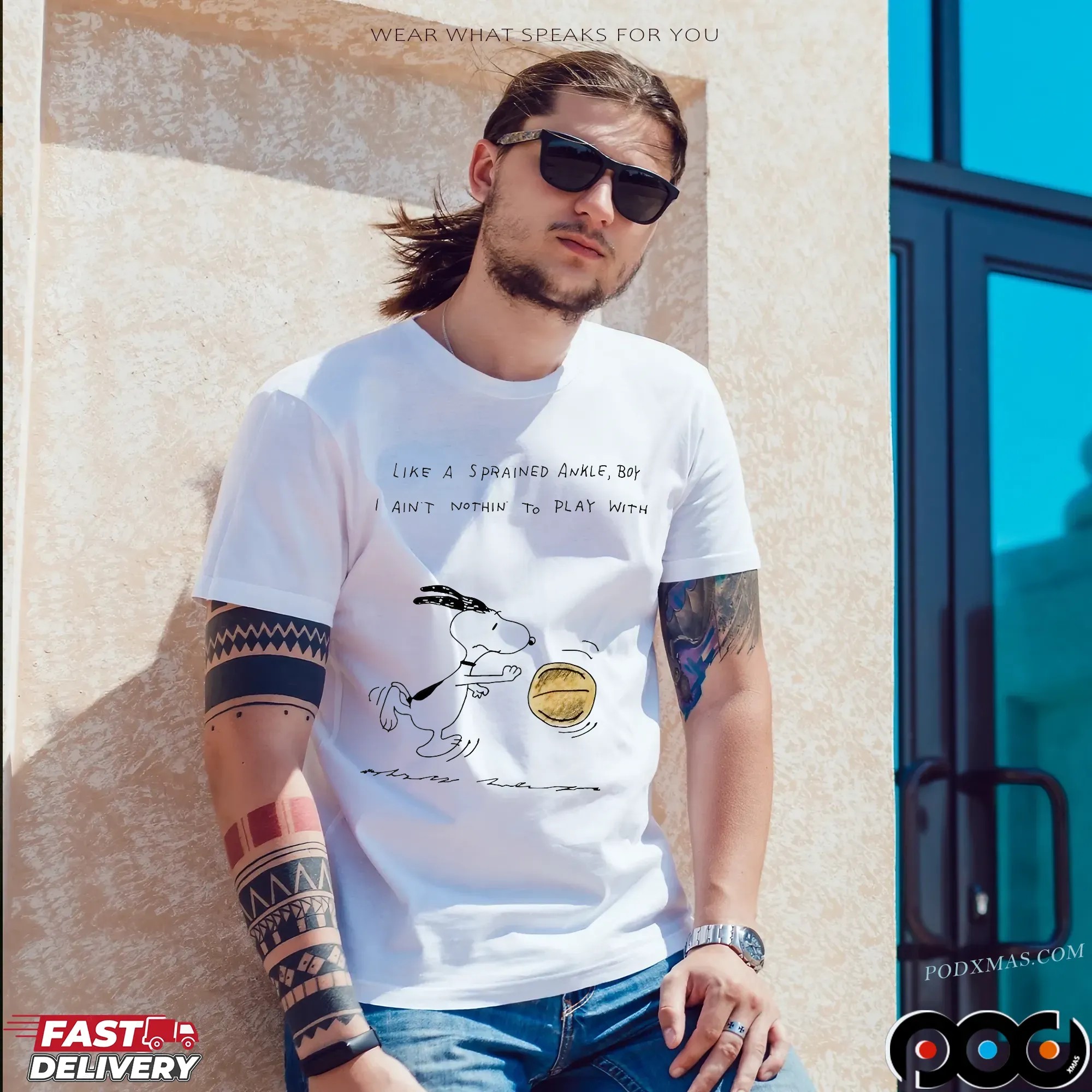 Snoopy Like A Sprained Ankle Boy I Ain’t Nothing To Play With T Shirt