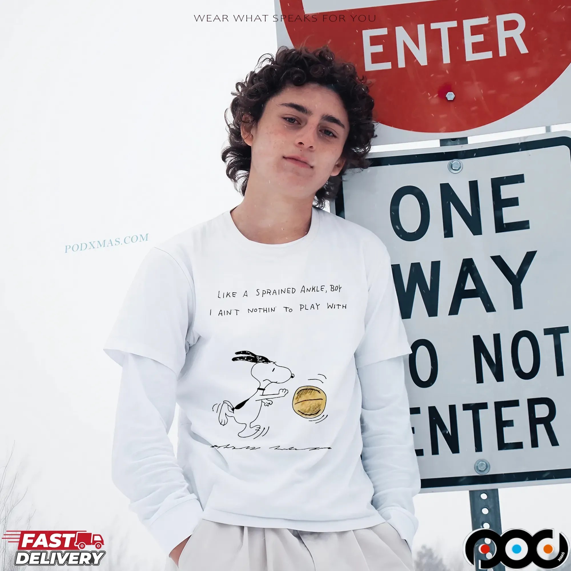 Snoopy Like A Sprained Ankle Boy I Ain’t Nothing To Play With T Shirt