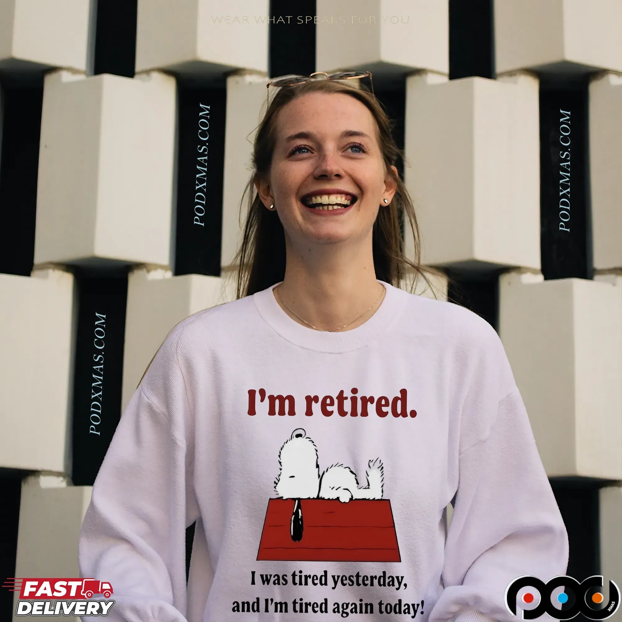 Snoopy Meme I'm Retired I Was Tired Yesterday And I'm Tired Again Today Lazy The Peanuts T Shirt