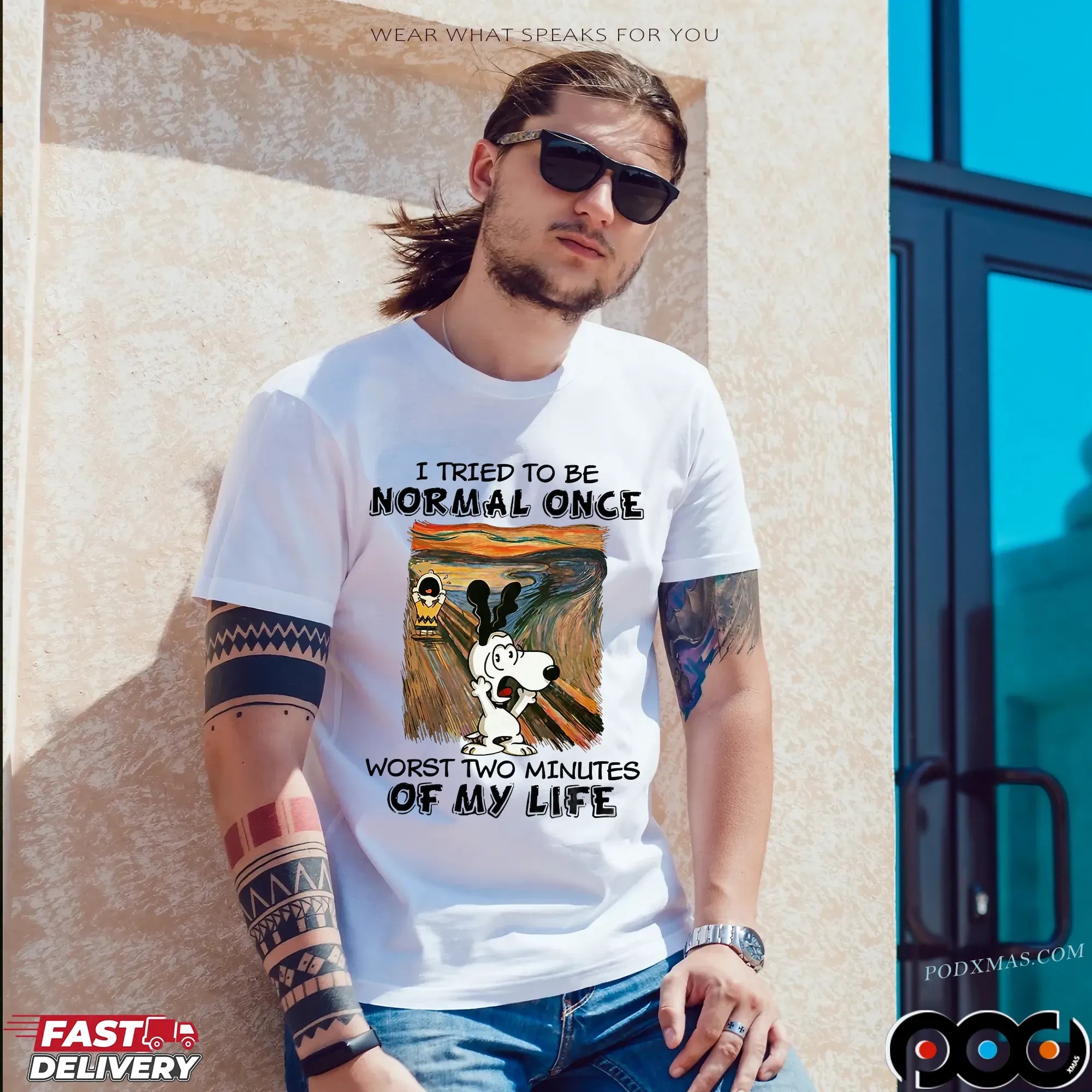 Snoopy Scream I Tried To Be Normal Once Worst Two Minutes Of My Life T Shirt