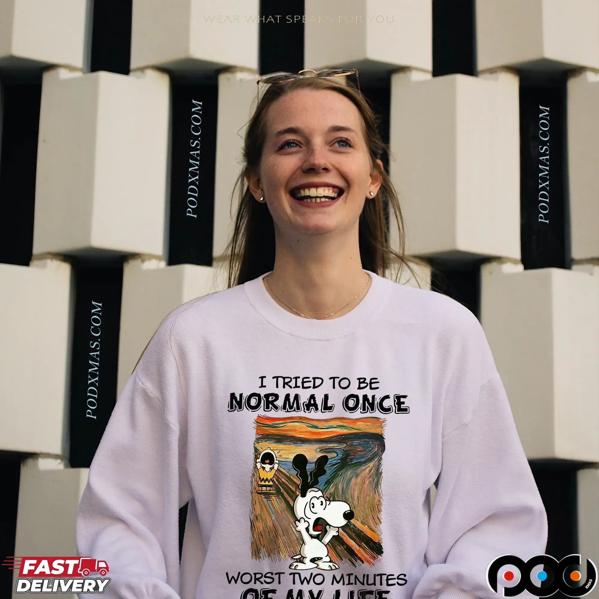 Snoopy Scream I Tried To Be Normal Once Worst Two Minutes Of My Life T Shirt