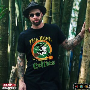 Snoopy This Witch Loves The Boston Celtics Halloween T Shirt