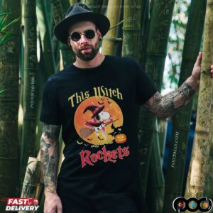 Snoopy This Witch Loves The Houston Rockets Halloween T Shirt