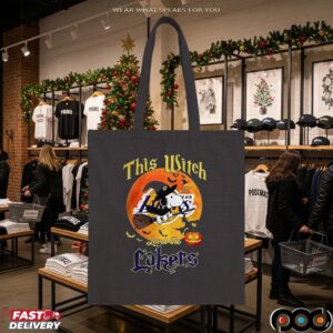 Snoopy This Witch Loves The Los Angeles Lakers Halloween T Shirt