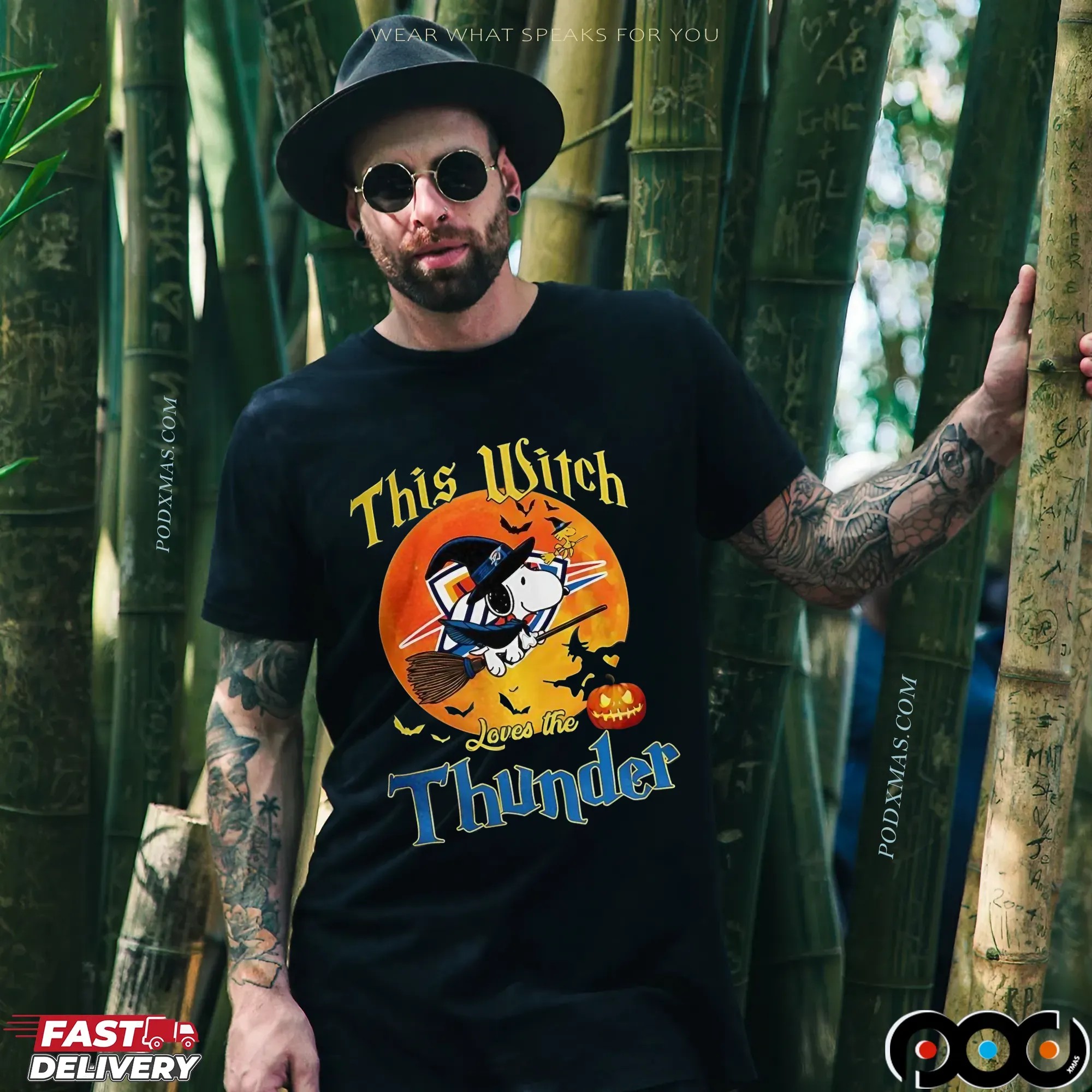Snoopy This Witch Loves The Oklahoma City Thunder Halloween T Shirt