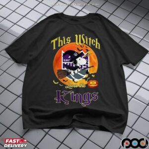 Snoopy This Witch Loves The Sacramento Kings Halloween T Shirt