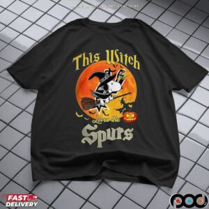 Snoopy This Witch Loves The San Antonio Spurs Halloween T Shirt