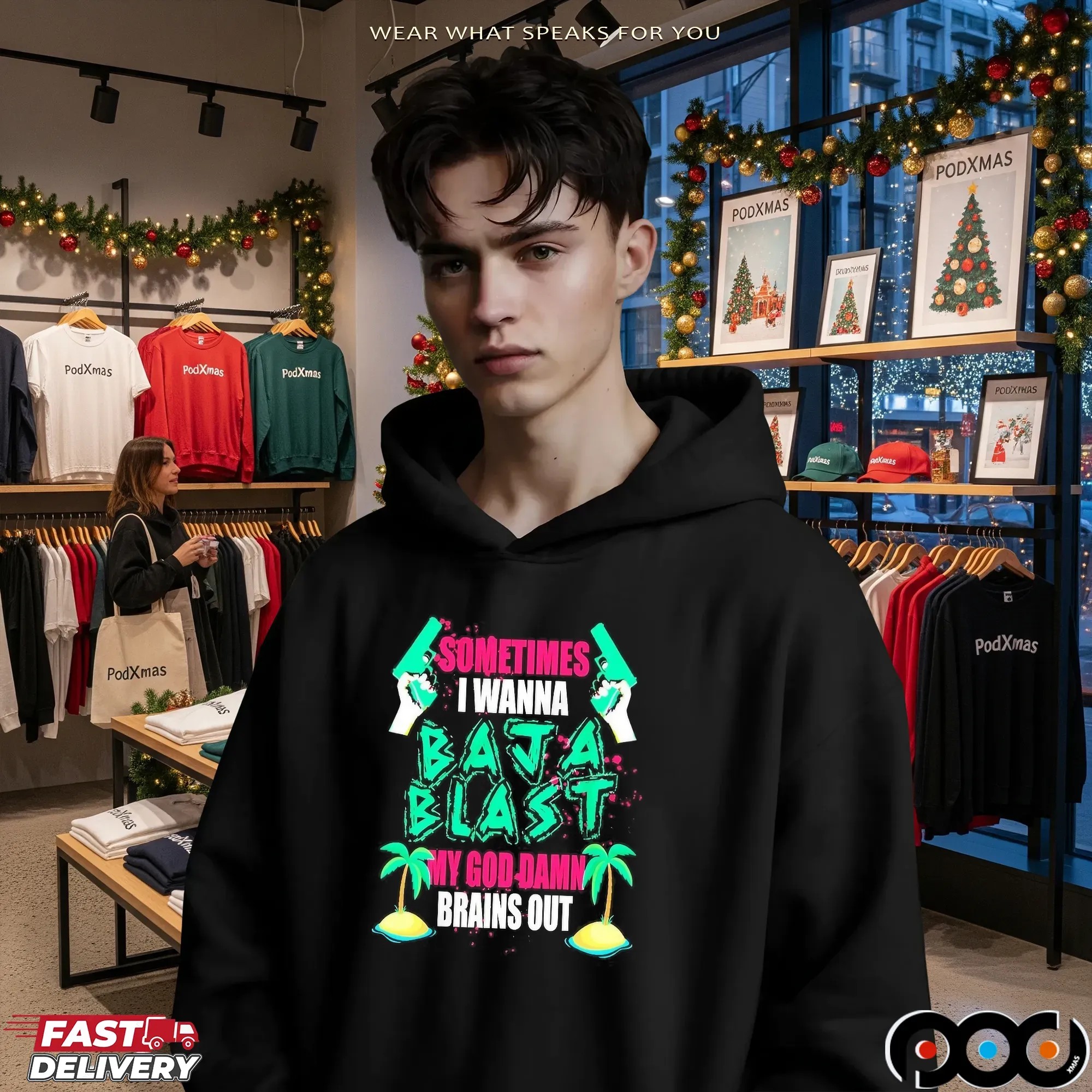 Sometimes I Wanna Baja Blast My God Damn Brains Out T Shirt