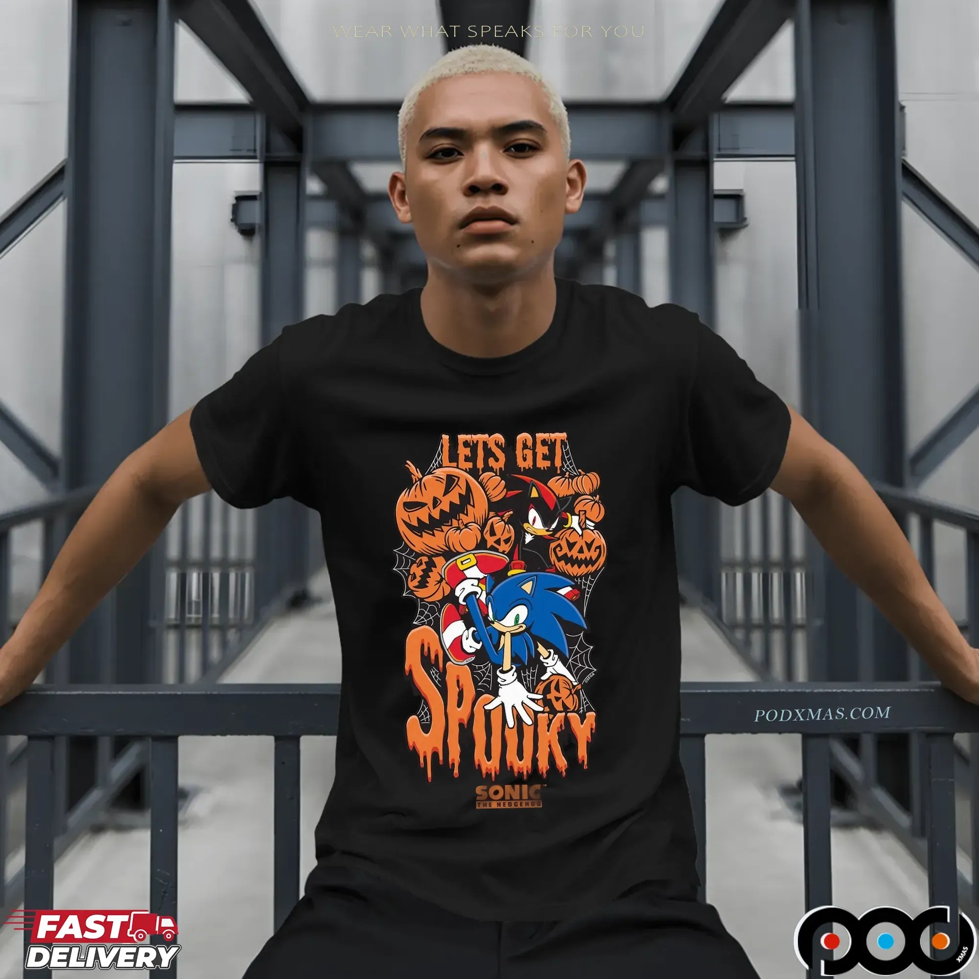 Sonic The Hedgehog Boys Let's Get Spooky Season Halloween T Shirt