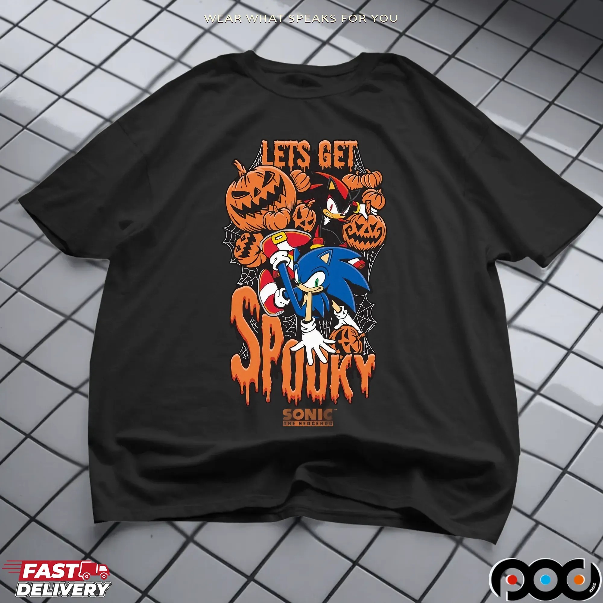 Sonic The Hedgehog Boys Let's Get Spooky Season Halloween T Shirt