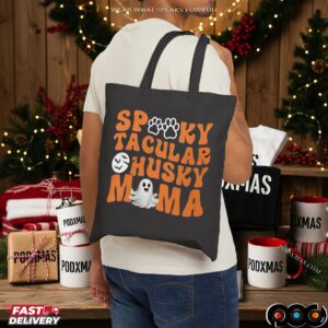 Spooky Tacular Husky Mama Cute Ghost Halloween T Shirt
