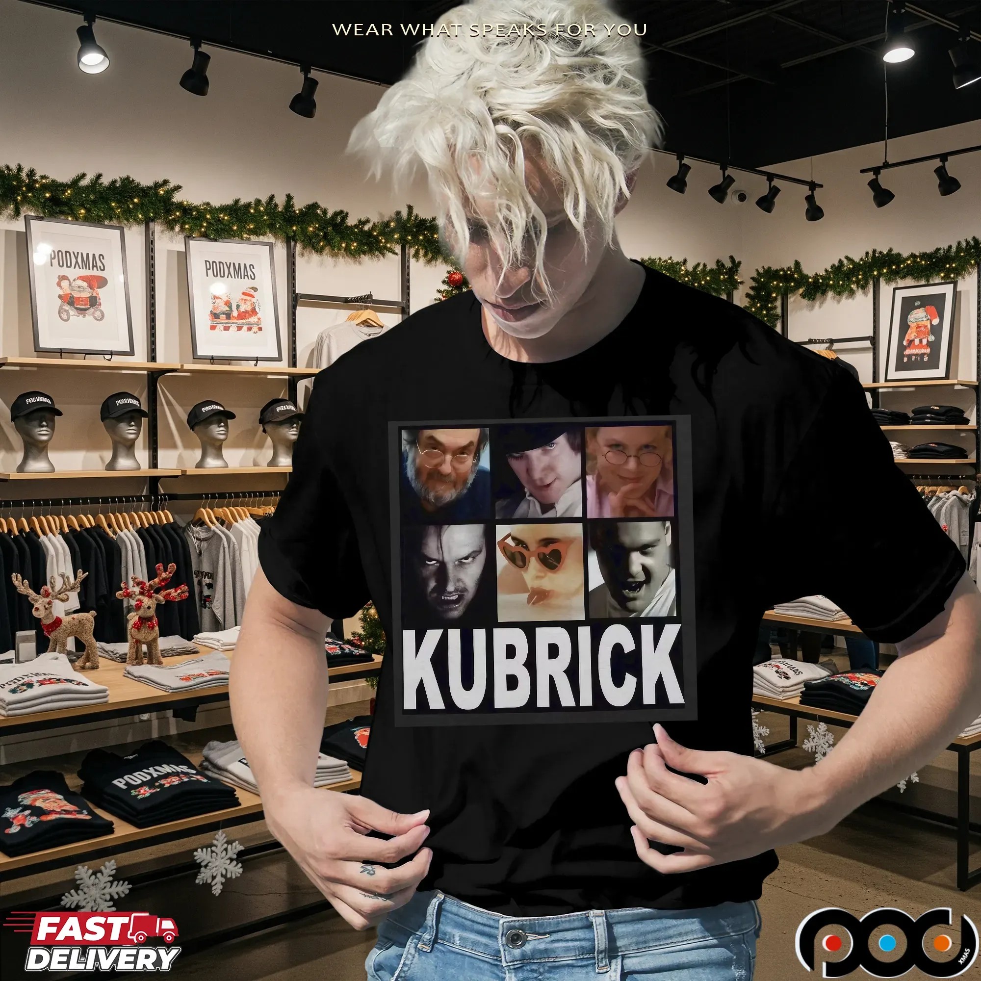 Stanley Kubrick Movie Collage T Shirt